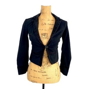 Diane von Furstenberg black cropped jacket size 0